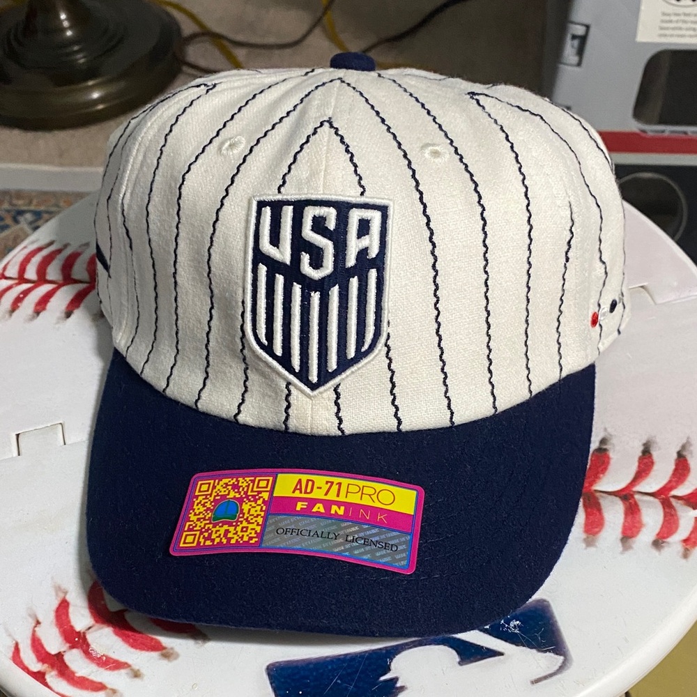 US Soccer National One Nation One Team EST 1913 Fan Ink Yankee USA Hat Cap USMNT